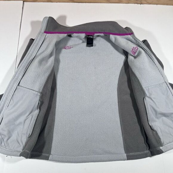 The North Face Full Zip Grey Two Tone Fleece Jacket Women's S/P - Picture 6 of 9